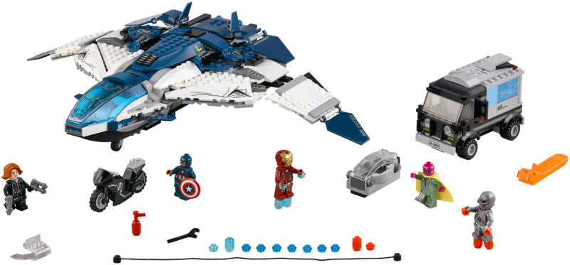 76032 LEGO SUPER HEROES AVENGERS QUIJET KAMPE I BYEN