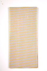 SILKEPAPIR HVID/GULD STRIB 50X50CM 10 ARK/PAKKE