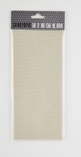 SILKEPAPIR HVID/GULD STRIB 50X50CM 10 ARK/PAKKE