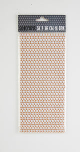 SILKEPAPIR GULD/HVID PRIK 50X50CM 10 ARK/PAKKE