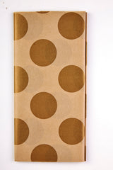 SILKEPAPIR KRAFT/GULD PRIK 50X50CM 10 ARK/PAKKE