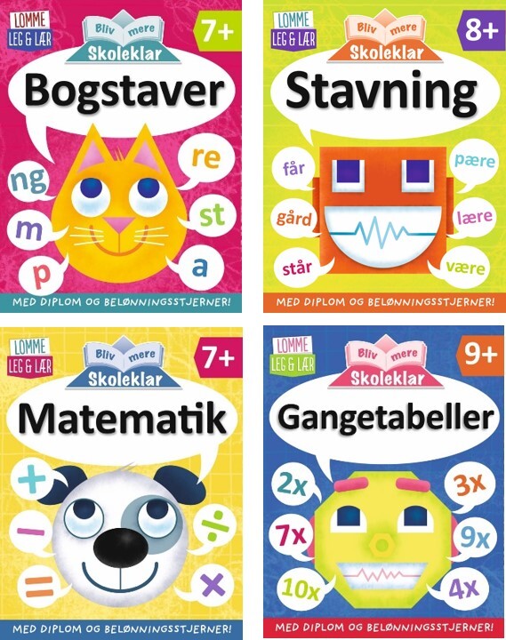 Lomme leg og lær 1-4 (display m/ 20 stk. ass. - pris pr. stk. kr. 20,00)