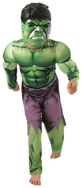 DRAGT HULK MED MUSKLER STR. 5-6 ÅR