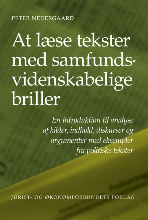 At læse tekster med samfundsvidenskabelige briller