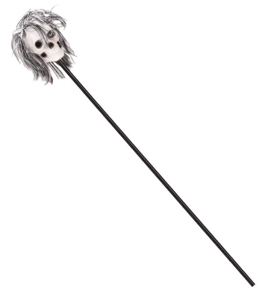 STAV MED KRANIE OG HÅR 120 CM
