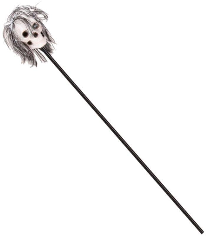 STAV MED KRANIE OG HÅR 120 CM