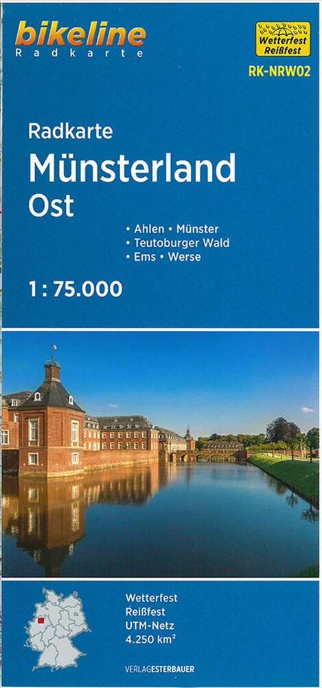 Radkarte Münsterland Ost: Ahlen, Münster, Teutoburger Wald, Ems, Werse