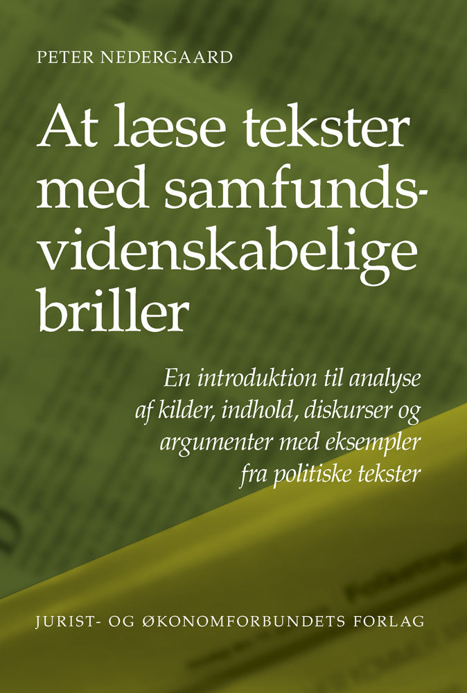 At læse tekster med samfundsvidenskabelige briller
