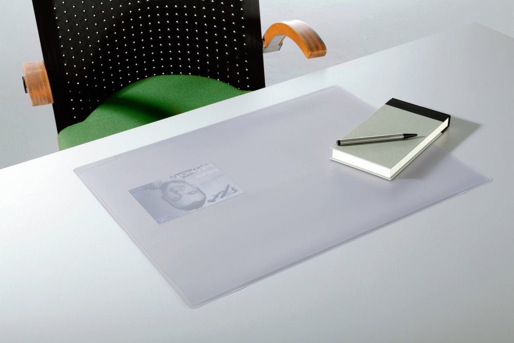 Skriveunderlag Duraglas 50x65 cm PP mat transparent