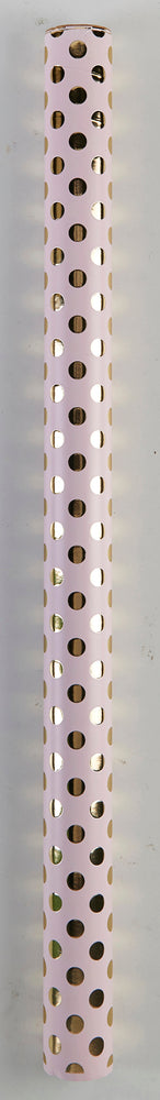GAVEPAPIR ROSA MED GULD PRIK 1M X 70CM