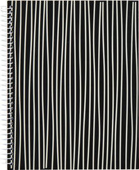 SPIRALBLOK SORT MIX LINIERET KVADRERET A5 70 SIDER