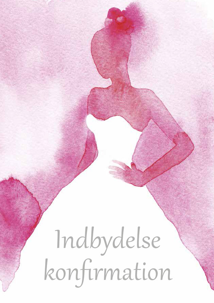 Indb konf  pige pink pige i hvid kjole