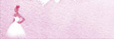 Bordkort konf pink pige i hvid kjole