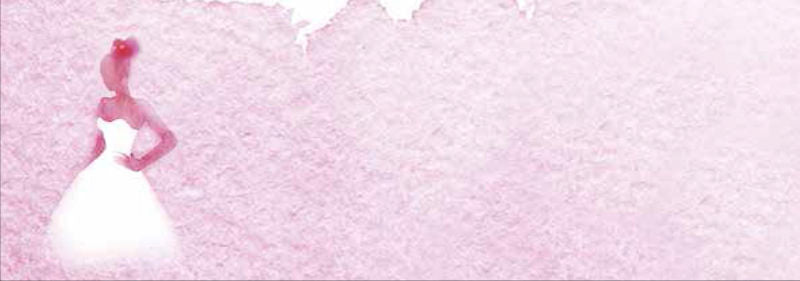 Bordkort konf pink pige i hvid kjole