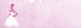 Bordkort konf pink pige i hvid kjole