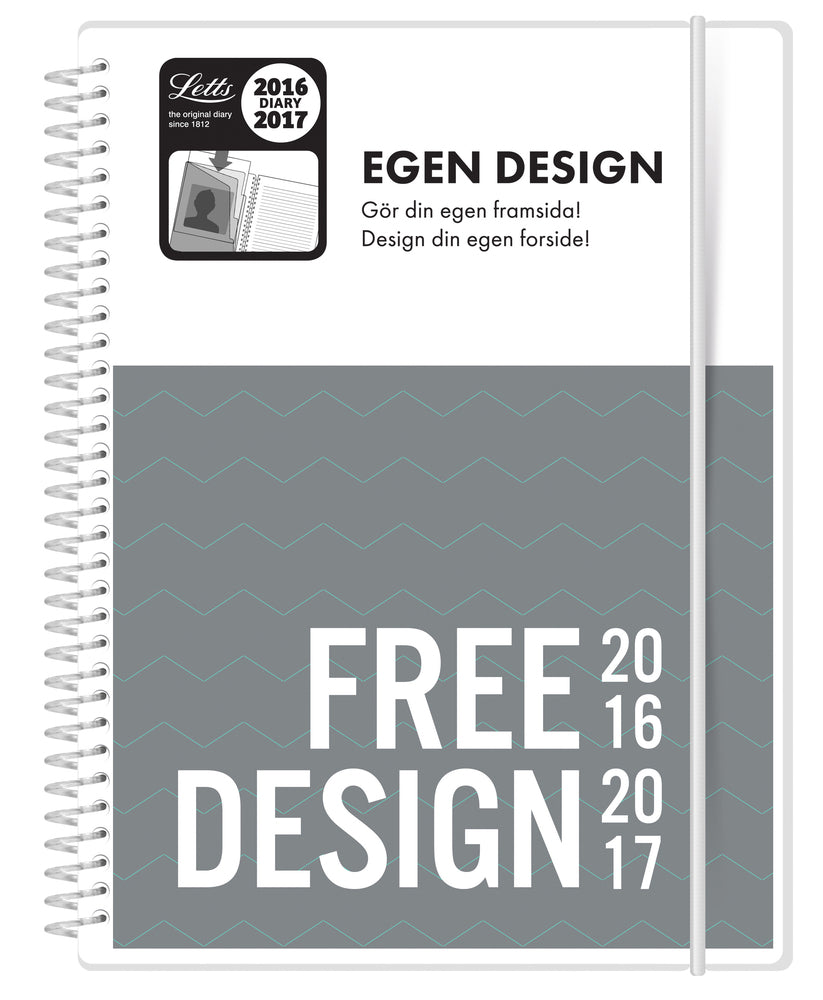 KALENDER LETTS 2016/17 FREEDESIGN UGE A5