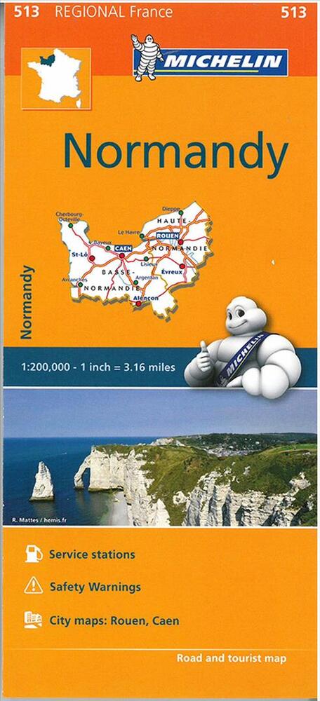 Michelin France blad 513: Normandie / Normandy