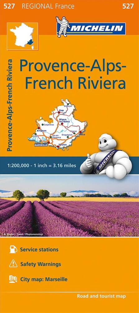 Michelin France blad 527: Provence-Alpes Cote d´Azur / Provence-Alps French Riviera
