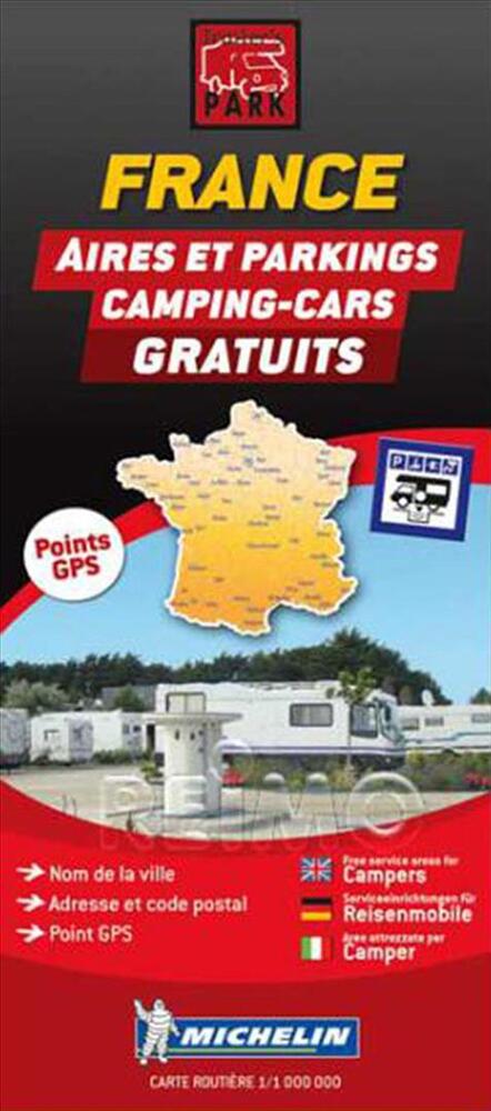 France: Autocamper map - Aires camping-cars