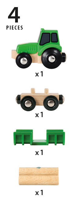BRIO 33799 Traktor m/vogn og tømmer
