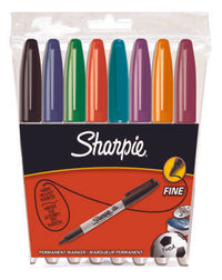 TUSSER SHARPIE FINE ASSORTERET 8 STK.