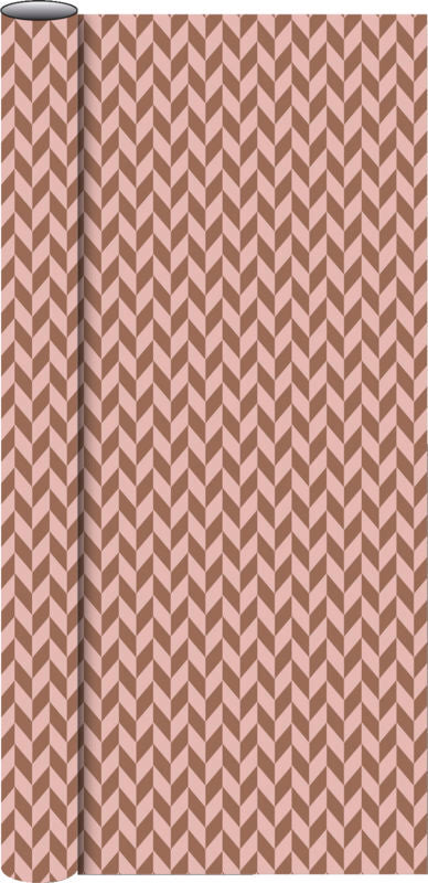 GAVEPAPIR FLET ROSA/BRUN 70CMX2M 80G