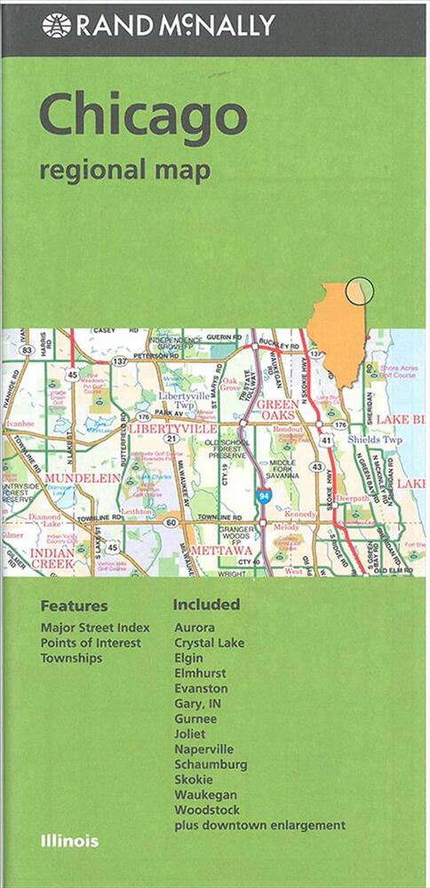 Chicago & Vicinity, Rand McNally Regional Map