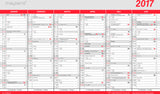 STOR KONTORKALENDER MED FLAGDAGE  2017 MAYLAND