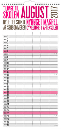 FAMILIEKALENDER TRENDART  2017 MAYLAND