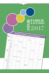 STOR FAMILIEKALENDER 7 KOLONNER  2017 MAYLAND