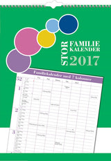 STOR FAMILIEKALENDER 7 KOLONNER  2017 MAYLAND