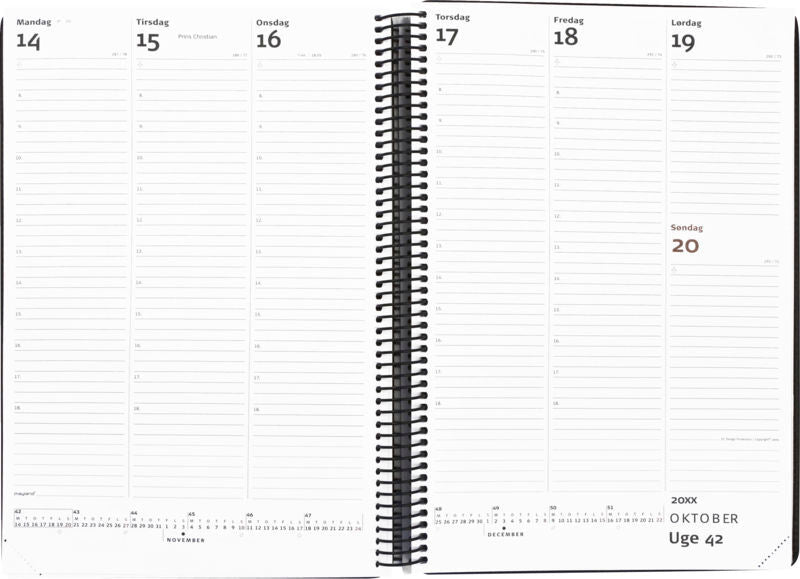 DIPLOMAT UGEKALENDER KUNSTSKIND SORT 2017 MAYLAND