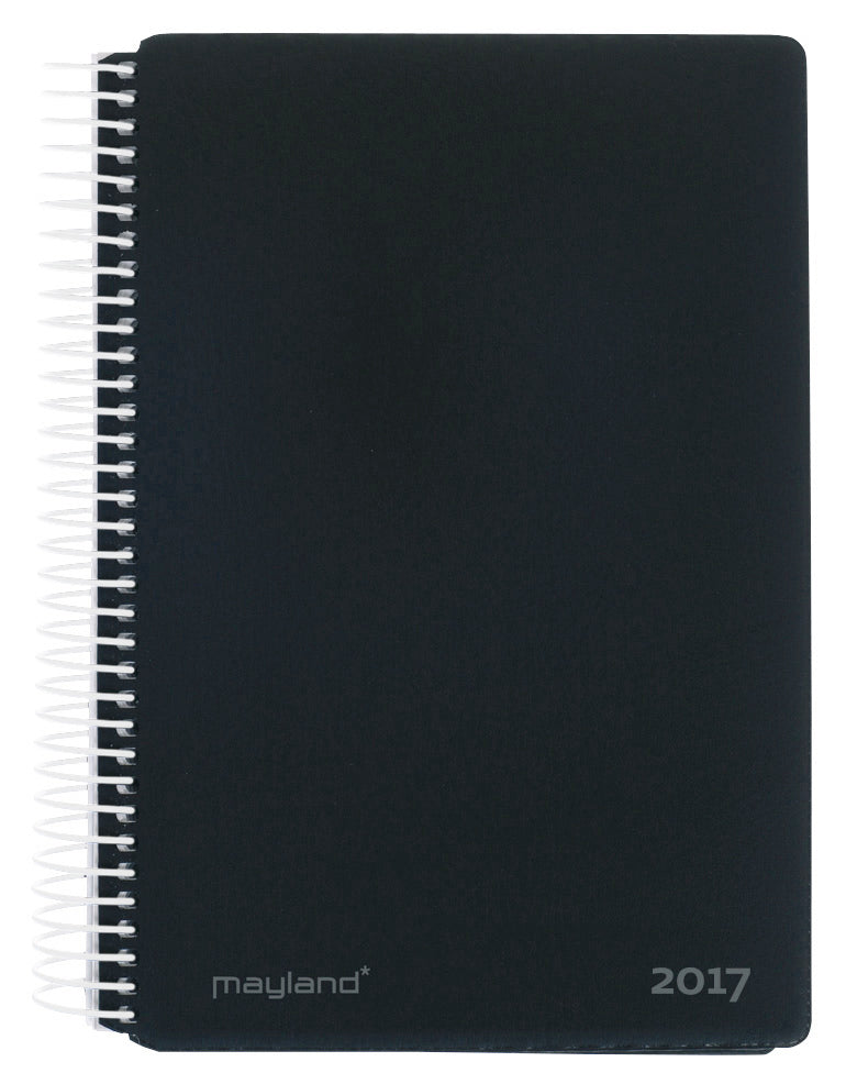 SPIRALKALENDER 1 DAG PVC-FRI  SORT 2017 MAYLAND