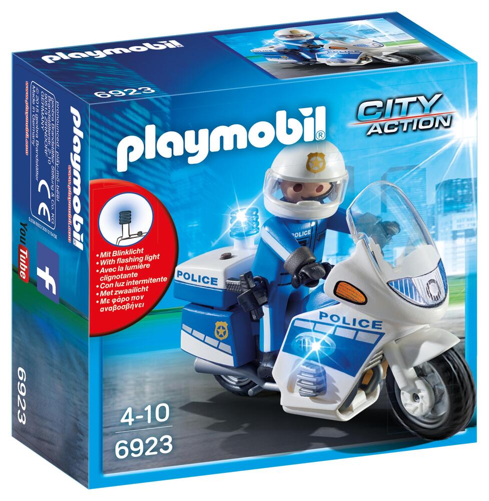 6923 politimotorcykel med led-lys