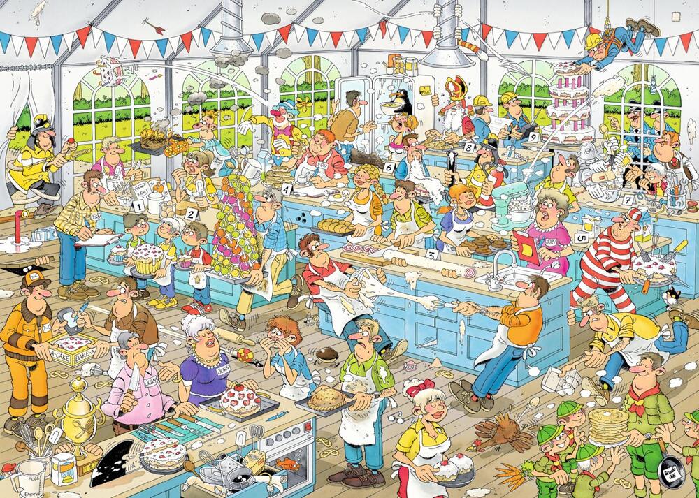 Puslespil jan van haasteren foodfrenzy 2x1000 brikker