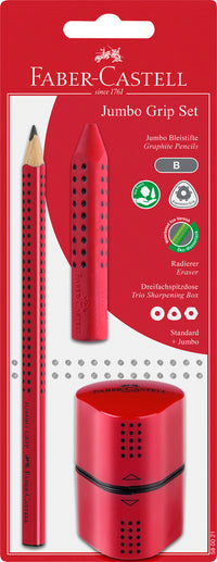 Blistersæt Faber-c. jumbo grip rød b