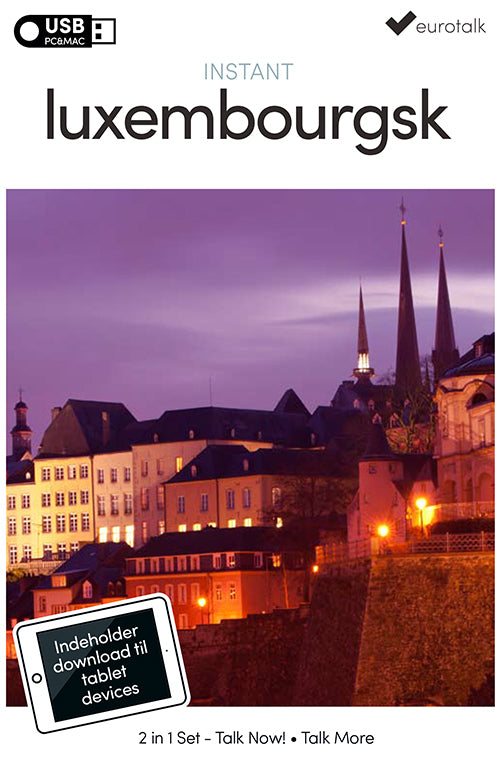 Luxemburgsk begynder- og parlørkursus USB & download