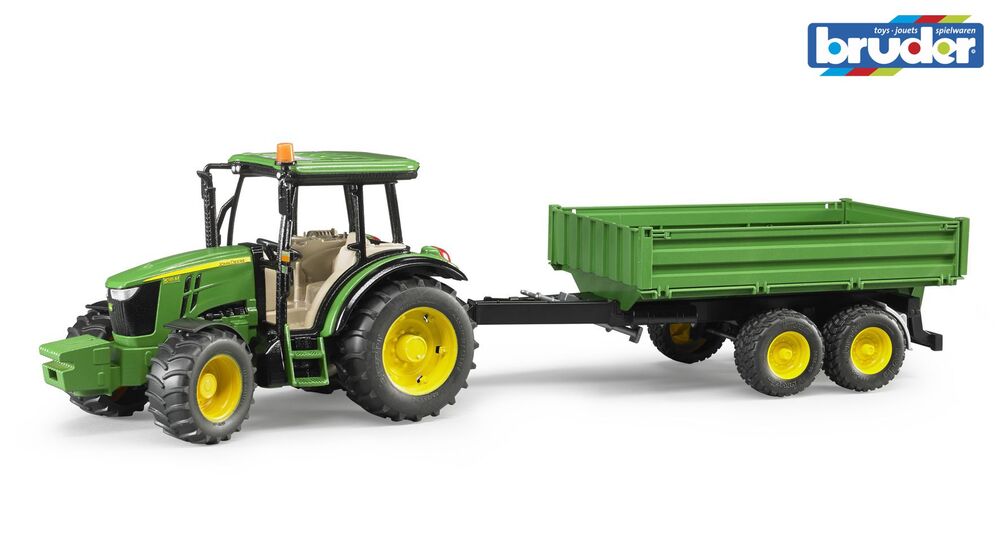 Bruder John Deere 5115M traktor med tipvogn