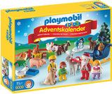 9009 PLAYMOBIL 1.2.3 ADVENTSKALENDEREN "JUL PÅ GÅRDEN"