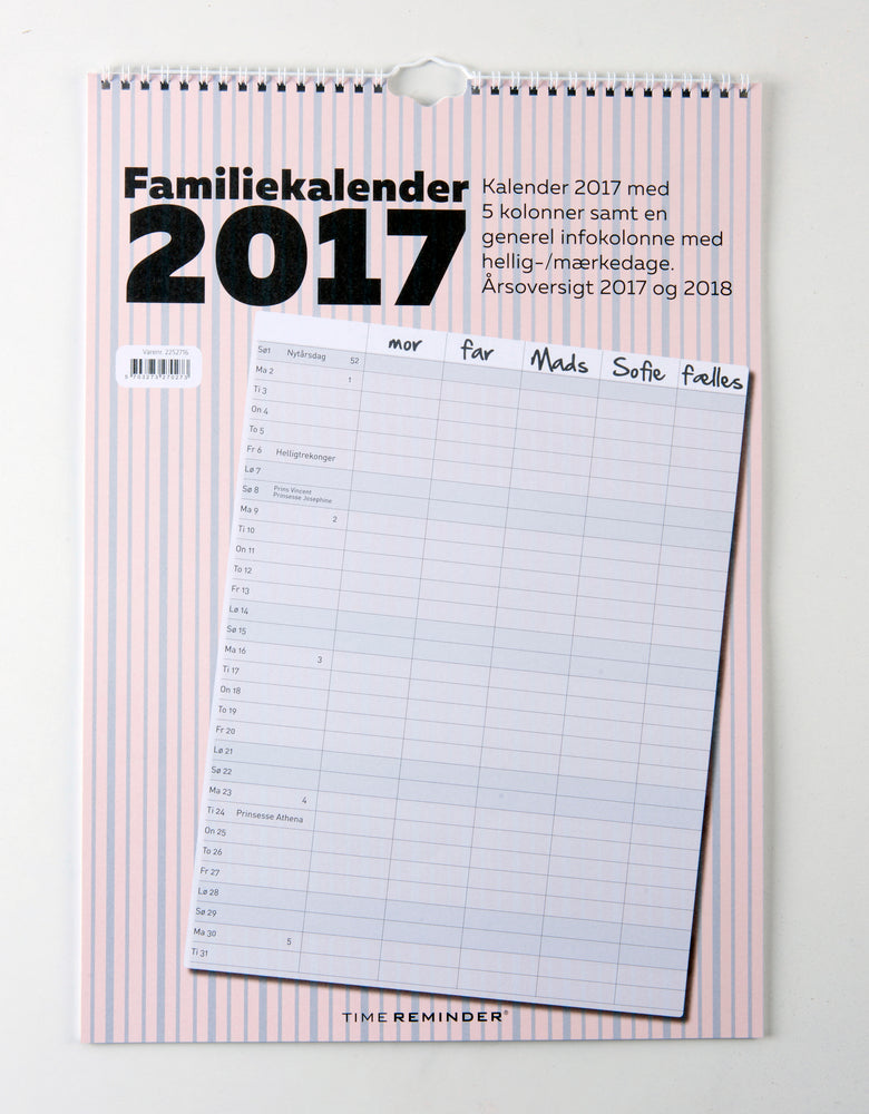 FAMILIEKALENDER 2017 A3 GRAFISK