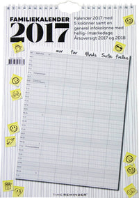 FAMILIEKALENDER 2017 A4 SMILEY
