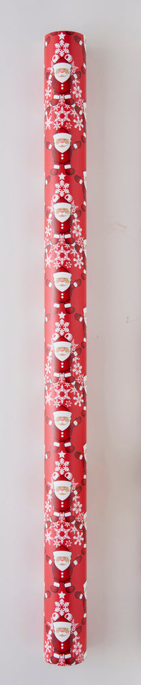 GAVEPAPIR RØD JULEMAND JULETRÆ 3 MX70 CM