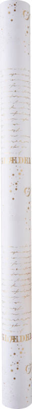GAVEPAPIR HVID M/GULD GOD JUL 3 MX70CM