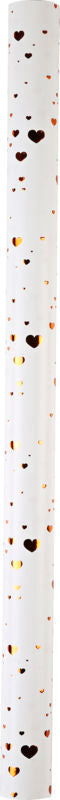 GAVEPAPIR CREME FOIL HJERTER 1 MX70 CM