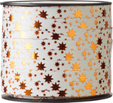 GAVEBÅND CREME STJERNE KOBBER 10MM X91 M