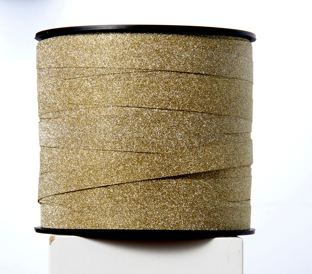 GAVEBÅND GLITTER GULD 10 MM X 50 METER