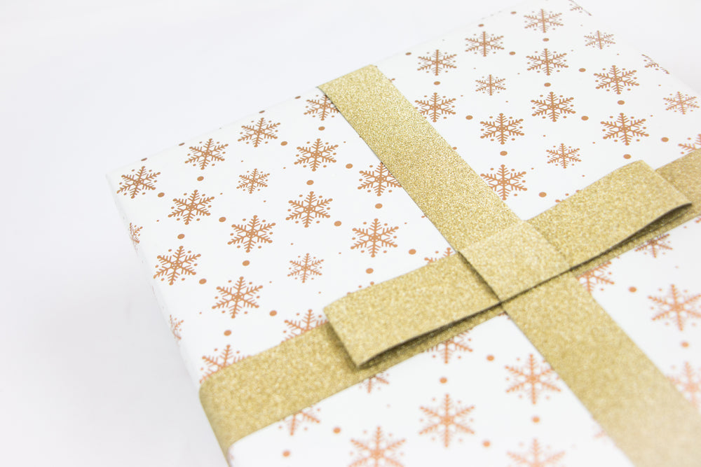 GAVEBÅND GLITTER GULD 10 MM X 50 METER