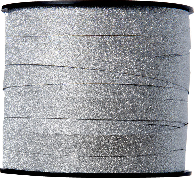 GAVEBÅND GLITTER SØLV 10 MM X 50 M