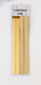 STJERNESTRIMLER GLITT. GULD 15MM 24 STK