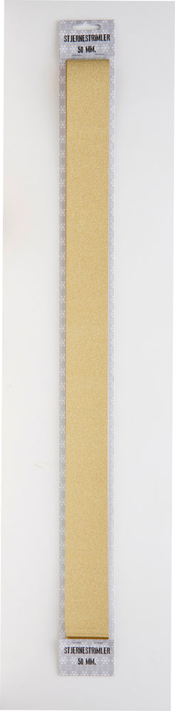 STJERNESTRIMLER GLITT. GULD 50MM 12 STK